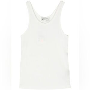 Recto logo-appliqué soft-jersey tank top size M